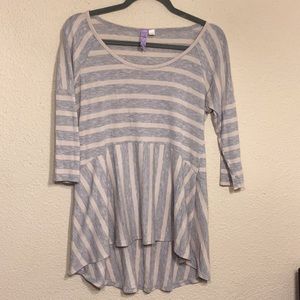 Francesca’s Striped Peplum Top